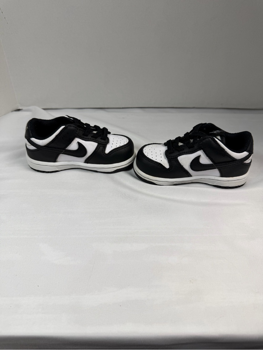 Nike Dunk Low Toddler Size 6C Black White Panda Leather Shoes Sneakers - Picture 5 of 9